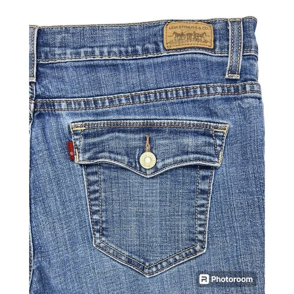 Levi's 512 Jeans Womens 16 Short Perfectly Slimming Stretch Bootcut Medium Wash - Picture 6 of 10